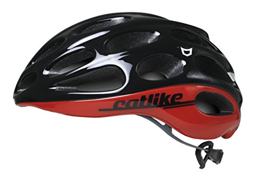 Catlike Olula Casco de Ciclismo, Unisex Adulto, Negro/Rojo, M/57-59 cm