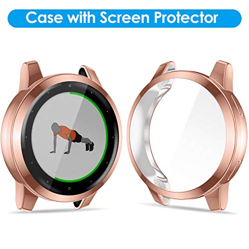 CAVN Protector de Pantalla Compatible con Garmin Vivoactive 4S (No para Vivoactive 4), [Paquete de 2] Funda Protectora Protector de Pantalla de Parachoques de TPU Suave para Vivoactive 4S