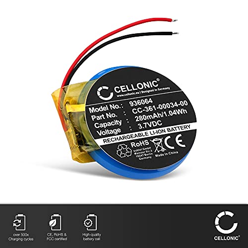 CELLONIC Batería de Repuesto 361-00034-00 Compatible con smartwatch Garmin Forerunner 405 / Forerunner 405CX / Forerunner 410 / Forerunner 410CX, 280mAh 361-00034-00 Accu Battery Pack