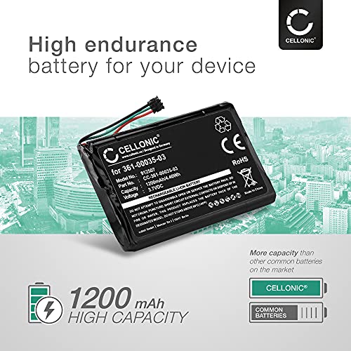 CELLONIC® Batería Premium Compatible con Garmin Nüvi 2597, 2595, 2497, 2495, 2475, 2455 / Edge 1000 Touring, 361-00035-03 1200mAh Pila Repuesto bateria