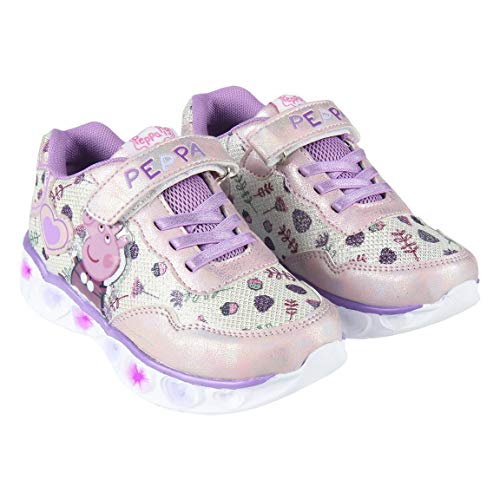 CERDÁ LIFE'S LITTLE MOMENTS Cerdá-Zapatillas LED Peppa Pig de Color Lila, Niñas, 23 EU