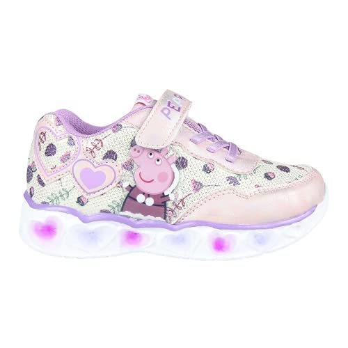 CERDÁ LIFE'S LITTLE MOMENTS Cerdá-Zapatillas LED Peppa Pig de Color Lila, Niñas, 23 EU