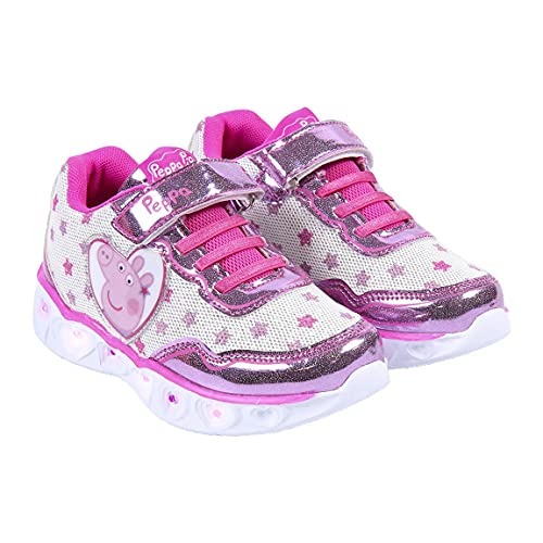 CERDÁ LIFE'S LITTLE MOMENTS, Zapatillas con Luces Niña de Peppa Pig-Licencia Oficial Nickelodeon Niñas, Rosa, 23 EU