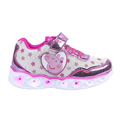 CERDÁ LIFE'S LITTLE MOMENTS, Zapatillas con Luces Niña de Peppa Pig-Licencia Oficial Nickelodeon Niñas, Rosa, 23 EU