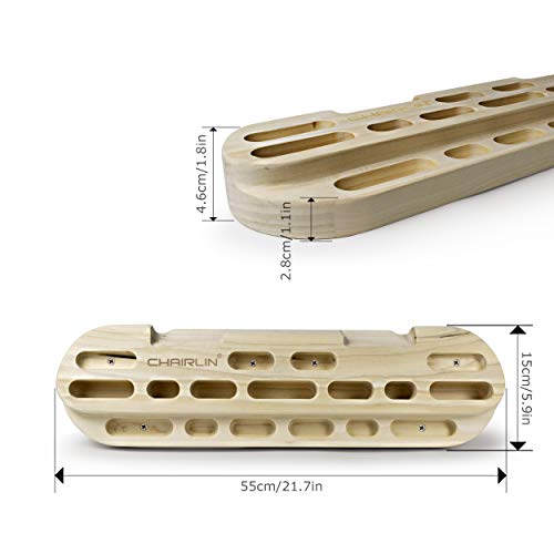 CHAIRLIN Hangboard Tabla Entrenamiento Escalada Tabla de entrenamiento para escalada Tabla multipresa de Madera para Principiantes