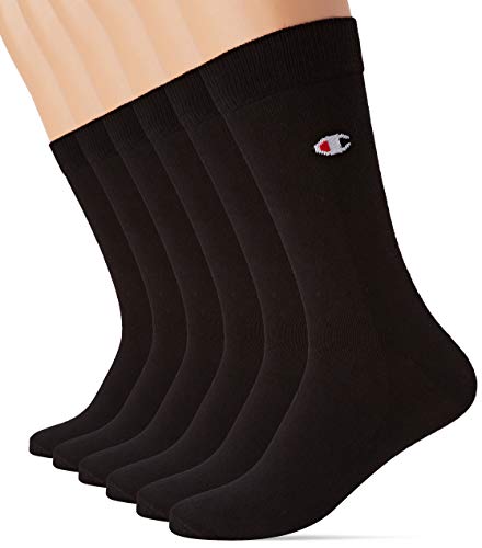 Champion City Crew Socks X6 Calcetines Deportivos, Multicolor (Noir 8VA), 39/42 ES (Pack de 6) para Hombre