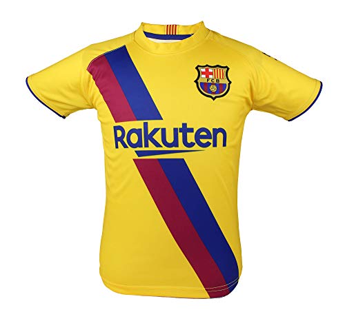 Champion's City Conjunto Complet Infantil FC Barcelona Réplica Oficial Licenciado de la Segunda Equipación Temporada 2019-2020 Dorsal Liso