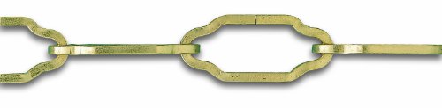 Chapuis LVBL36 Cadena para lámpara de eslabones tipo catedral - Alambre de acero cuadrado con acabado de latón - 10 kg - Diámetro 2 mm - Largo 1,5 m