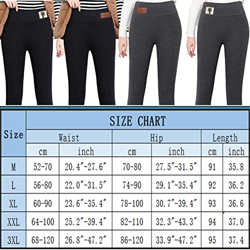 CheChury Leggins para Mujer Mallas de Deporte Cálido Invierno Térmico Leggings Pantalones Winter Thick Warm Fleece Lined Pantalones Deportivos Elásticos Cintura Alta para Reducir Vientre