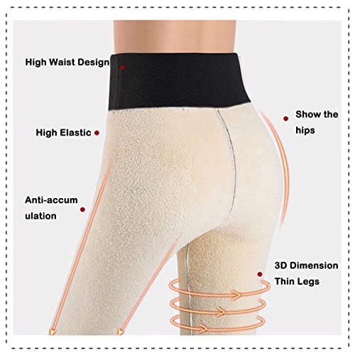 CheChury Leggins para Mujer Mallas de Deporte Cálido Invierno Térmico Leggings Pantalones Winter Thick Warm Fleece Lined Pantalones Deportivos Elásticos Cintura Alta para Reducir Vientre