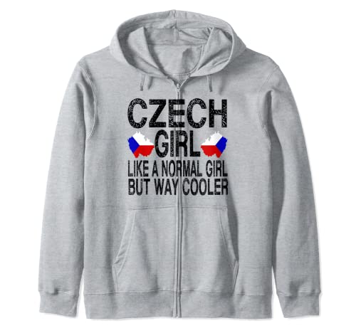 Chica Checa - Bandera de la República Checa Sudadera con Capucha