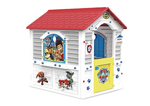 Chicos - Patrulla Canina Casita infantil de exterior, color blanca con tejado rojo (La Fábrica de Juguetes 89526)