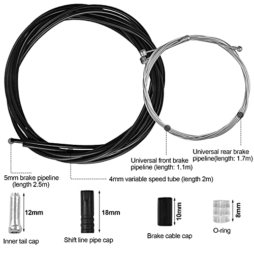 Chstarina Cable de Freno de Bicicleta de Carretera,Cable de Cambio Bicicleta Funda Cable Cambio MTB Accesorios de Repuesto de Cable de Cambio de Carretera para Frenos Bicicleta Accesorios Tubos (Azul)