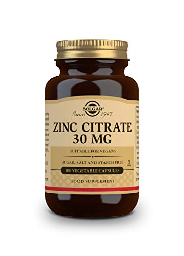 Citrato de Zinc 100 cápsulas de 30 mg de Solgar