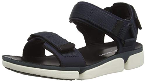 Clarks Tri Cove Trail, Sandalias Punta Cerrada Hombre, Azul (Navy Combi Navy Combi), 42 EU