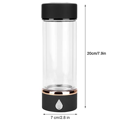 Cloudbox Generador de Agua de hidrógeno-Máquina de Agua de hidrógeno Generador de Botellas Taza de 380 ml Carga USB portátil SPE 700‑1000ppm