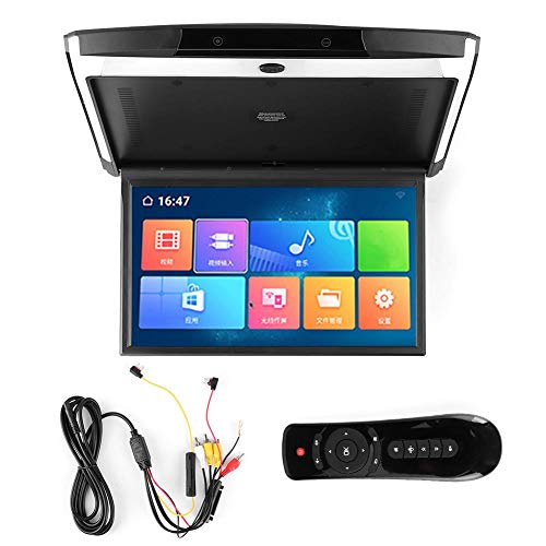 Cloudbox Monitor abatible 17.3in IPS Monitor abatible 1080P Montaje en Techo Bluetooth TV WiFi HDMI USB SD FM MP5 Reproductor de Altavoz para Android 8.1