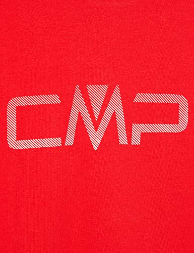 CMP Camiseta de Manga Corta para Hombre, 100% algodón, con Logotipo, 30d6397p, Hombre, Camiseta, 30D6397P, Rojo (Ferrari), XXX-Large