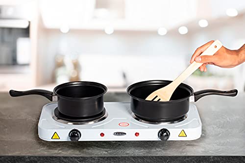 COCINA ELECTRICA DOBLE HORNILLO 2000W 2 FUEGOS PLACA ELECTRICO CAMPING GARANTIA MP-CE2000