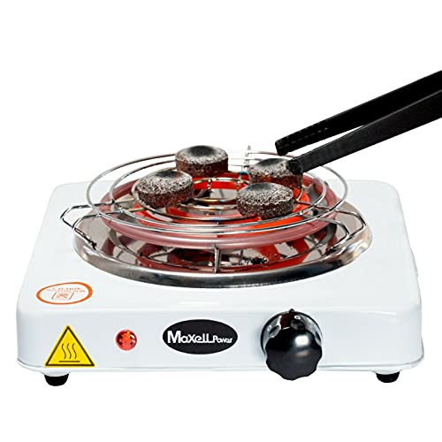 COCINA ELECTRICA PARA SHISHA CON GRILL CACHIMBA CARBON HORNILLO 1000W COLORES (ROJO)