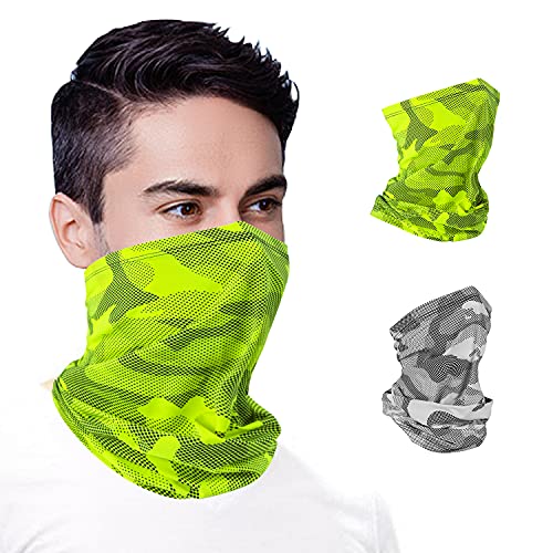 Cocoda Braga Cuello Unisex, Elástica Multifunción Bandana Ciclismo para Moto Transpirable Protección UV, Mascarillas Deportiva Hombre Mujer para Senderismo Correr Aire Libre Pesca (2 Piezas)