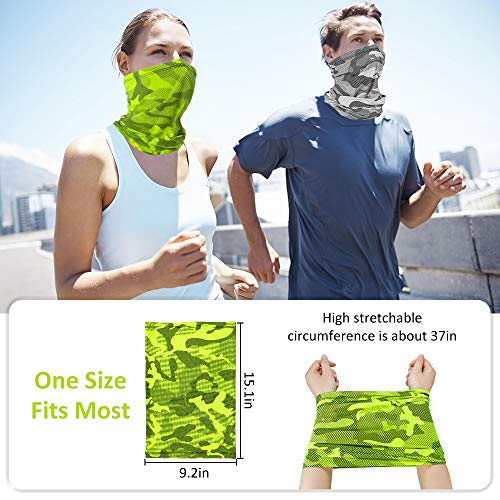 Cocoda Braga Cuello Unisex, Elástica Multifunción Bandana Ciclismo para Moto Transpirable Protección UV, Mascarillas Deportiva Hombre Mujer para Senderismo Correr Aire Libre Pesca (2 Piezas)