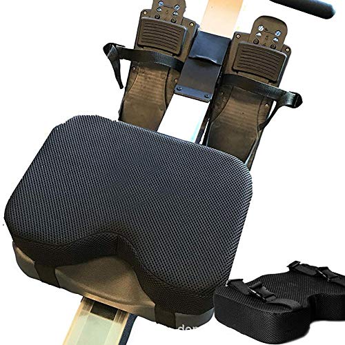 Cojín de asiento para remor, se adapta perfectamente a la máquina Concept 2, espuma con memoria de forma más gruesa, también apto para una bicicleta estacionaria acostada para ejercicio.