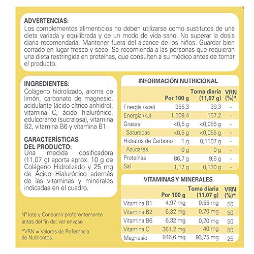 Colágeno Epaplus Arthicare para articulaciones con Ácido Hialurónico y Magnesio, 332g Sabor limón