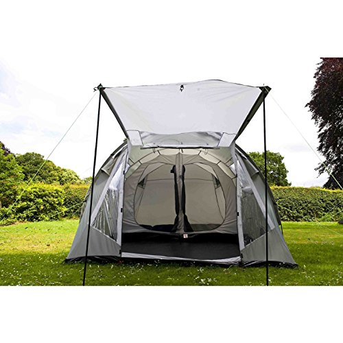 Coleman Coastline 4 Deluxe Tienda de campaña de túnes de 4 plazas para Camping o Festivales, Acampada, Familiar, Impermeable hasta 3000 mm de Columna de Agua, Verde, 4 Personas