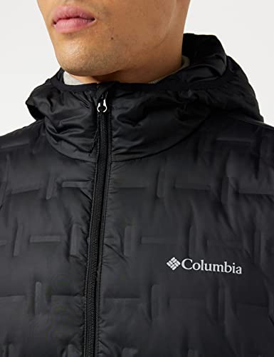 Columbia Delta Ridge Down Hooded , Chaqueta de plumas con capucha Hombre, Negro (BLACK), L