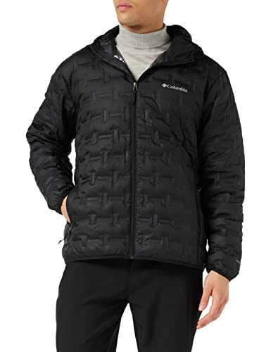 Columbia Delta Ridge Down Hooded , Chaqueta de plumas con capucha Hombre, Negro (BLACK), L