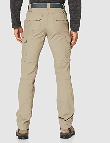 Columbia Silver Ridge II Convertible , Pantalones de senderismo convertibles Hombre, Marrón (Tusk), 34W/32L