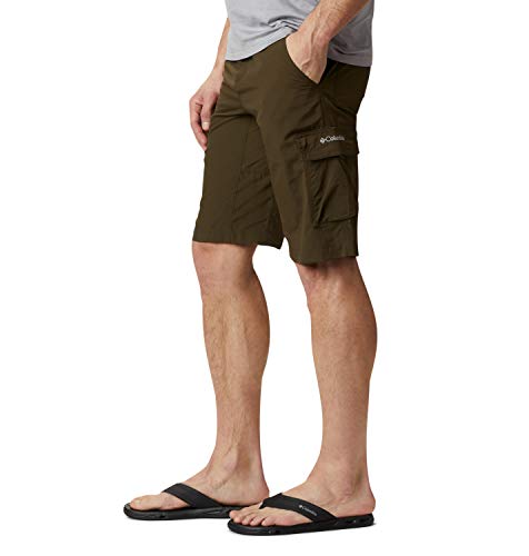 Columbia Silver Ridge II, Pantalones cortos cargo, Hombre, Verde (Olive Green), Talla W32/L10