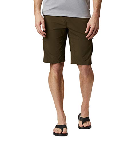 Columbia Silver Ridge II, Pantalones cortos cargo, Hombre, Verde (Olive Green), Talla W32/L10