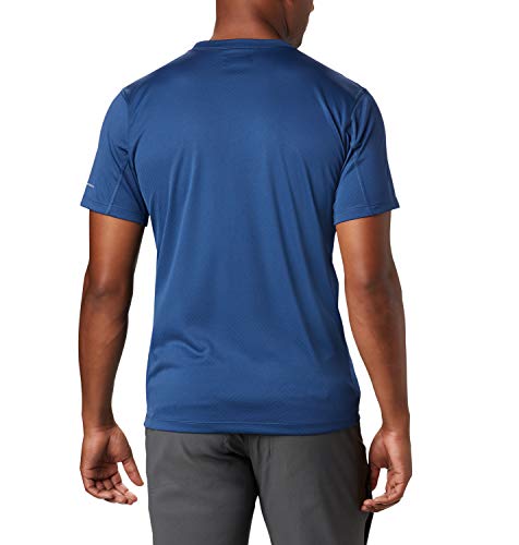 Columbia Zero Rules, Camiseta de manga corta, Hombre, Azul (Carbon CSC Topo Lines), Talla S
