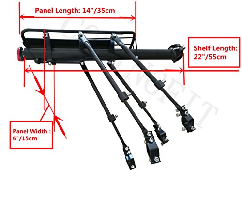 COMINGFIT® 75kg Capacityj, portaequipajes de bicicleta ajustable Cargo Rack-Super Strong Upgrade portaequipajes de bicicleta 4-Strong-Leg Bicycle Cargo Carrier