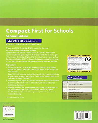 Compact First for Schools Student's Pack (Student's Book without Answers with CD-ROM, Workbook without Answers with Audio) Second Edition: Student's Book without answers / Workbook without answers