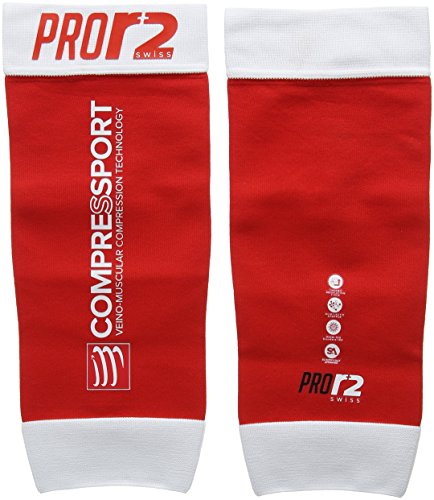 COMPRESSPORT Wadensleeves Pro Racing Calf R2 Swiss Pantorrillera, Unisex, Rojo, 3