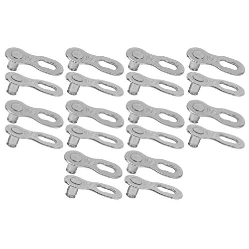 Conector de Cadena de Bicicleta, Accesorio de Ciclismo, Eslabón de Cadena de Acero, Piezas de Bicicleta de 10 Velocidades, Liberación Rápida, 10 Pares para Bicicleta de Carretera, Bicicleta(Plata)