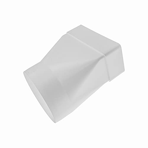 Conector de tubo rectangular de 110 x 55 mm para tubo redondo de 100 mm. Sistema de ventilación, calefacción, refrigeración.