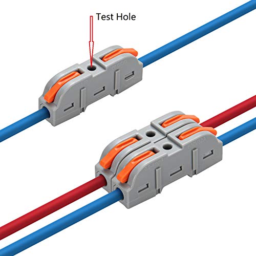 Conectores Eléctricos Rapidos con Palanca, Bornes de Conexion Electrica, Bloques de Terminales 1-1 Cable Vías y se Puede Combinar Libremente, 26 Piezas