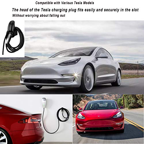 Conexión de Pared de Cable de Carga para Organizador, Compatible con Tesla Model X/Model S/Model Y/Model 3 - Accesorios de Protección para Tesla Charger (Negro)