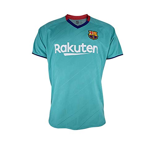 Conjunto Camiseta y pantalón 3ª equipación FC. Barcelona 2019-20 - Replica Oficial con Licencia - Dorsal Liso - Talla 10