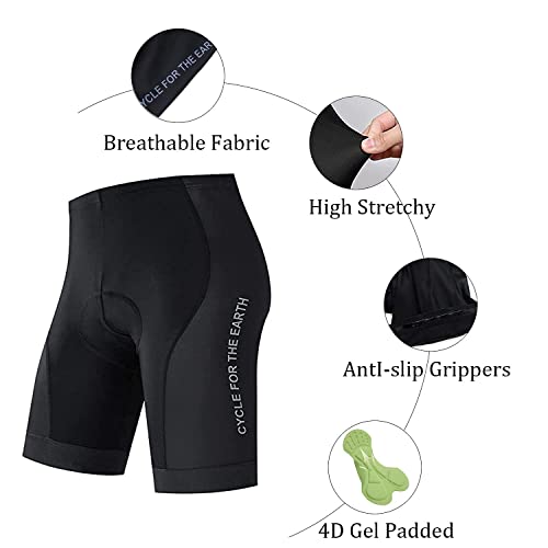 Conjunto de maillot de ciclismo Iogas para hombre, camiseta de manga corta y pantalón de bicicleta de montaña con asiento acolchado, monocolor, Hombre, Negro , large