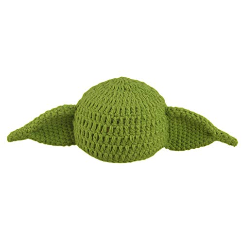 Conjuntos de Accesorios de fotografía para bebés, Conjunto de Trajes de Yoda de Punto de Ganchillo Hecho a Mano para fotografía de recién Nacidos