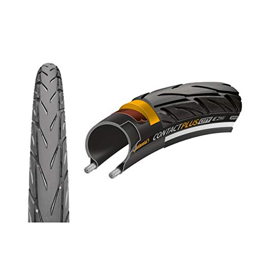 Continental Contact Plus City Reflex Neumáticos para Bicicleta, Unisex Adulto, Negro, 37-622 (28×1 5/8×1 3/8´´)