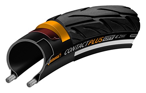 Continental Contact Plus City Reflex Neumáticos para Bicicleta, Unisex Adulto, Negro, 37-622 (28×1 5/8×1 3/8´´)