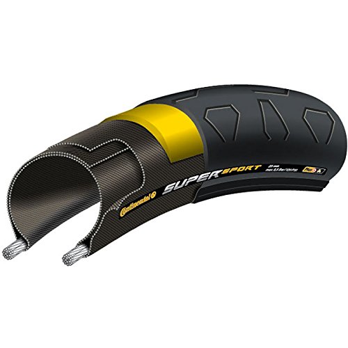 Continental Supersport Plus 700 x 23C - Cubierta de ciclismo, color negro