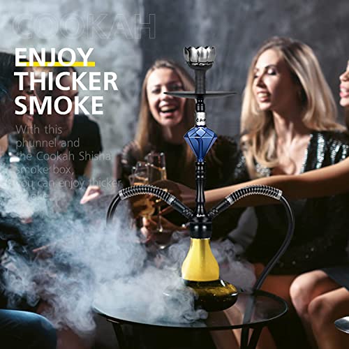 Cookah Juego de Cazoleta de Piedra para Cachimba con Accesorio de Shisha Chimenea de Acero Inoxidable, Colador y junta, Accesorios de Calidad Prémium para All Hookah, K02