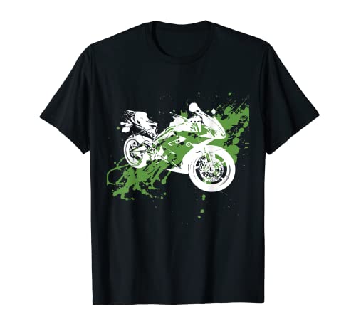 Cool Paint Splatter Street Bike Arte de la motocicleta Camiseta